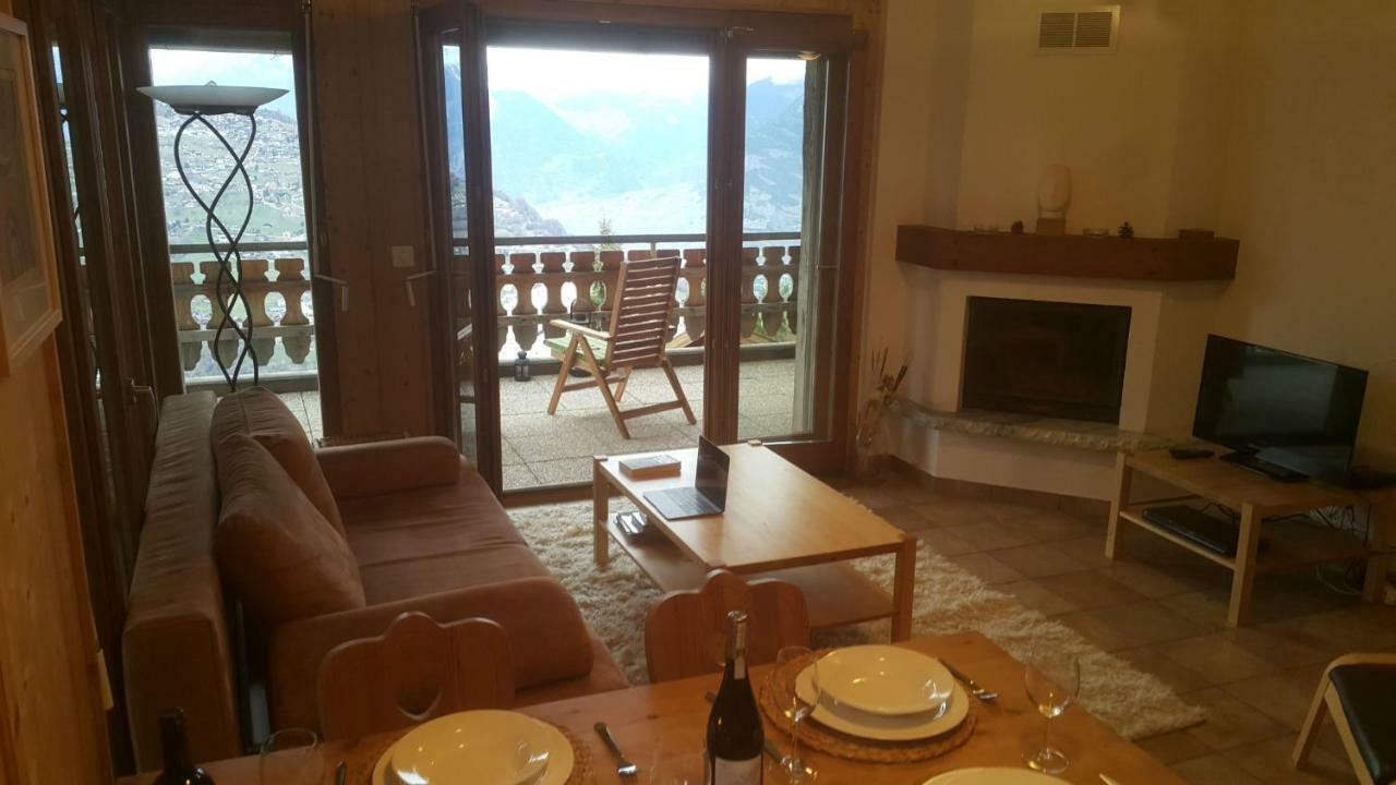 Appartement D'Une Chambre Avec Vue Imprenable - Veysonnaz Eksteriør bilde